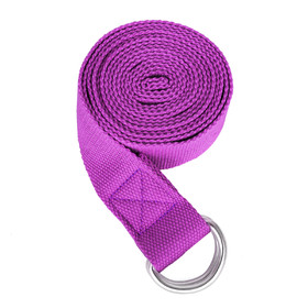 Muka Yoga Stretch Strap, Adjustable D-Ring Buckle Non-Elastic Strap for Flexibility Fitness Physical Therapy Exercise Pilates