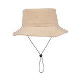 TOPTIE Windproof String Bucket Hat, Solid Color Outdoor Sun Protection Hat, Unisex Cotton Fisherman Hat for Spring and Autumn Travel Hiking