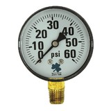 Zenport DPG60 Dry Air Pressure Gauge, 60 PSI