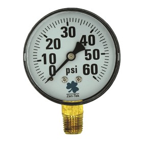 Zenport DPG60 Dry Air Pressure Gauge, 60 PSI