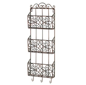 Accent Plus 10015958 Vintage Charm Triple Wall Rack