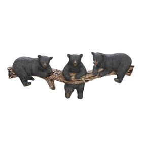 Accent Plus 10016200 Black Bear Trio Hooks Wall Plaque