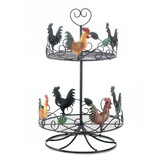 Accent Plus 10017558 Rooster 2 Tier Countertop Rack