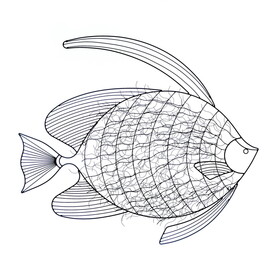 Accent Plus 10017852 Intricate Fish Wall Decor