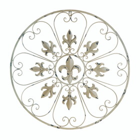 Accent Plus 10017973 Circular Fleur De Lis Wall Decor