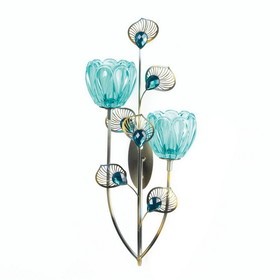 Gallery of Light 10018049 Peacock Blossom Duo Cup Sconce