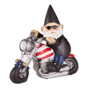 Accent Plus 10018054 Solar Biker Gnome Figurine