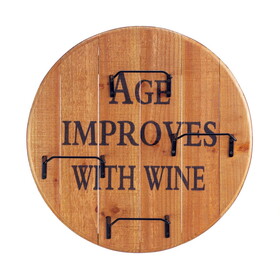 Accent Plus 10018169 Aged Round Wine Wall Rack