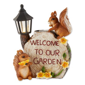 Accent Plus 10018203 Solar Welcome To Our Garden Squirrels
