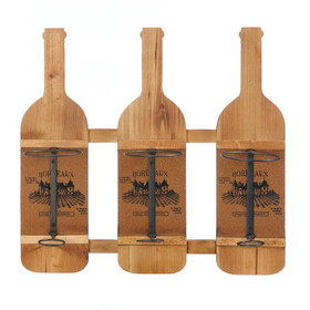 Accent Plus 10018297 Bordeaux Wooden Wine Bottle Holder