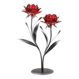 Gallery of Light 10018779 Beautiful Red Flowers Candleholder