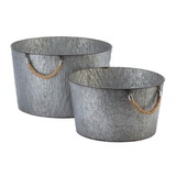 Summerfield Terrace 10018861 Galvanized Textured Buckets