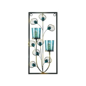Gallery of Light 10018914 Peacock Two Candle Wall Sconce