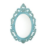 Accent Plus 10018923 Distressed Baby Blue Wall Mirror