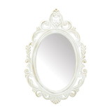 Accent Plus 10018931 Antiqued White Wall Mirror