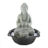 Zingz & Thingz 10019038 Buddha On Lotus Tabletop Fountain
