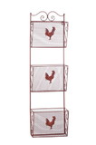 Accent Plus 10019104 Red Rooster Triple Basket Organizer