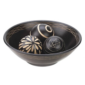 Accent Plus 12047 Artisan Deco Bowl And Balls