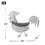 Accent Plus 4506376 Rooster Galvanized Wall Planter