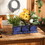 Accent Plus 4506383 Blue Square Ceramic Small Planter Set Of 3