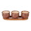 Accent Plus 4506385 Brown Round Ceramic Small Planter Set Of 3