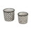 Accent Plus 4506512 Dark Gray Lattice Cement Flower Pot Set/2