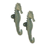 Accent Plus 4506592 Aquamarine Seahorse Hook Set/2