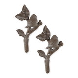Accent Plus 4506594 Bird With Leaves Wall Hook Set/2