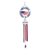 Accent Plus 4506854 Weathervane Wind Chime - Patriotic Welcome Friends & Family