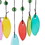 Accent Plus 4506860 Glass Leaves Wind Chime - Butterfly Iron Ornament