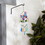 Accent Plus 4506860 Glass Leaves Wind Chime - Butterfly Iron Ornament