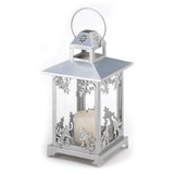 Gallery of Light 39891 Silver Scrollwork Candle Lantern