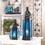 Gallery of Light 57070459 Tall Floret Blue Candle Lantern