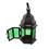 Gallery of Light 57070784 Green Glass Moroccan Lantern