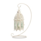 Gallery of Light 57070941 White Fancy Candle Lantern With Stand