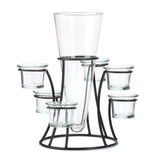 Accent Plus 10015367 Circular Candle Stand With Vase