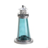 Gallery of Light 57071045 Blue Glass Watch Tower Candle Lamp