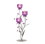 Gallery of Light 10015950 Fuchsia Blooms Candleholder