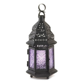 Gallery of Light 57071546 Purple Moroccan Style Lantern