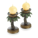 Gallery of Light 57071704 Coconut Tree Candleholders Pr.