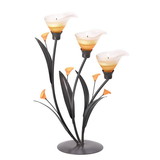 Gallery of Light 38947 Amber Lilies Tealight Holder