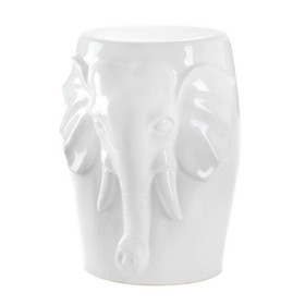 Accent Plus 57072315 Elephant Ceramic Decorative Stool