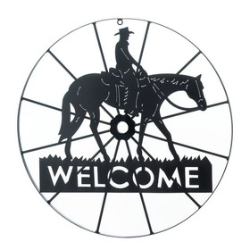Accent Plus 57072414 Cowboy Welcome Wheel Sign