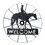 Accent Plus 10017314 Cowboy Welcome Wheel Sign