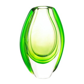 Accent Plus 57072476 Emerald Art Glass Vase