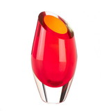 Accent Plus 57072478 Red Cut Glass Vase