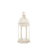 Gallery of Light 10017449 Graceful Distressed Small White Lantern