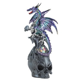 Dragon Crest 57072572 Mystical Dragon And Skull Figurine