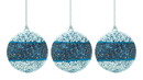 Christmas Collection 57072748 True Blue Beaded Ball Ornament Trio