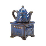 Fragrance Foundry 57072872 Blue Teapot Stove Oil Warmer